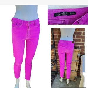 Lauren‎ Ralph Lauren cropped Magenta jeans 6